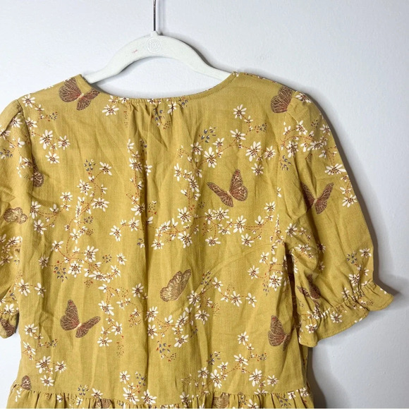 Madewell Courtyard Ruffle-Hem Top in Butterfly Sanctuary - Picture 10 of 10